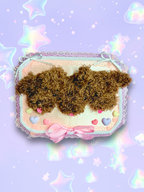Adorrible plushie mounted taxidermy wall hanging featuring a soft, plush animal figure on a wooden plaque.