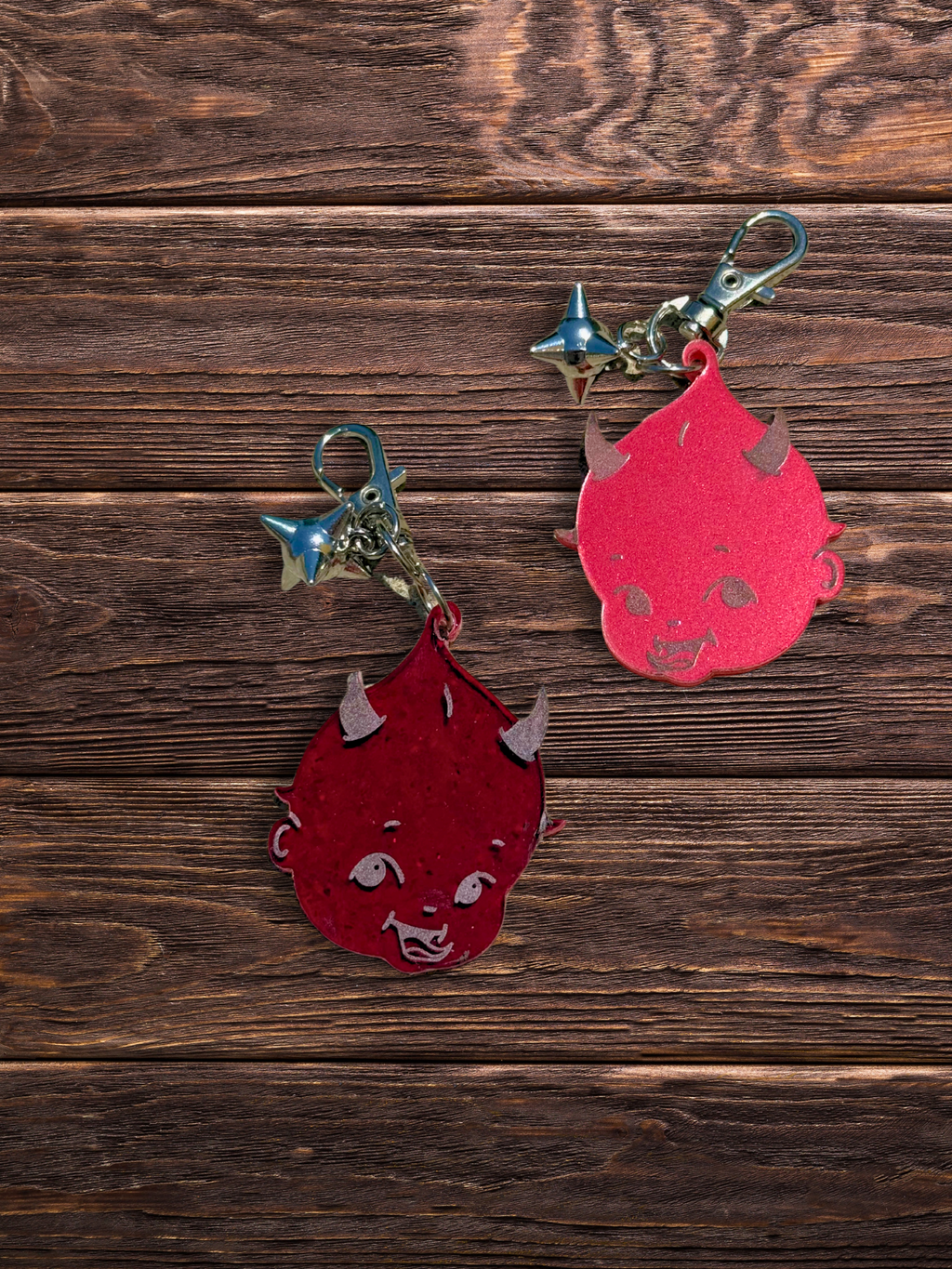 Retro Kewpie Devil Keychain.