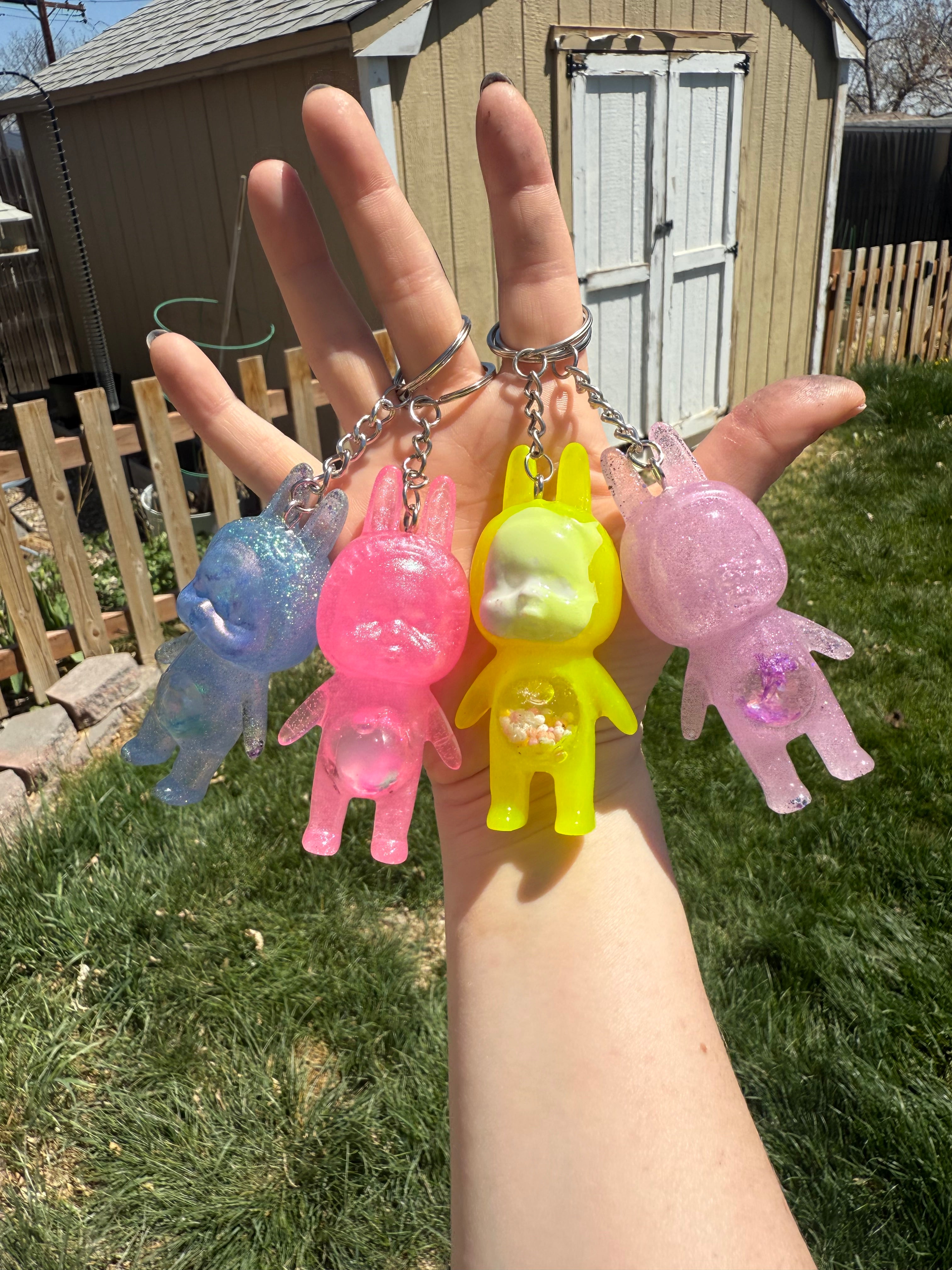 Not Labubus Creepy Cuties Baby Shaker Keychains - Adorrible