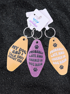 Dog Lover Motel Keychain