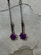 Clay Long Dangle Mace Earrings