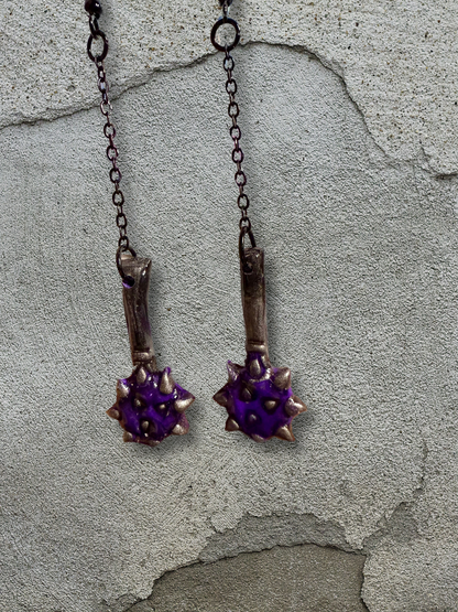 Long Dangle Mace Earrings