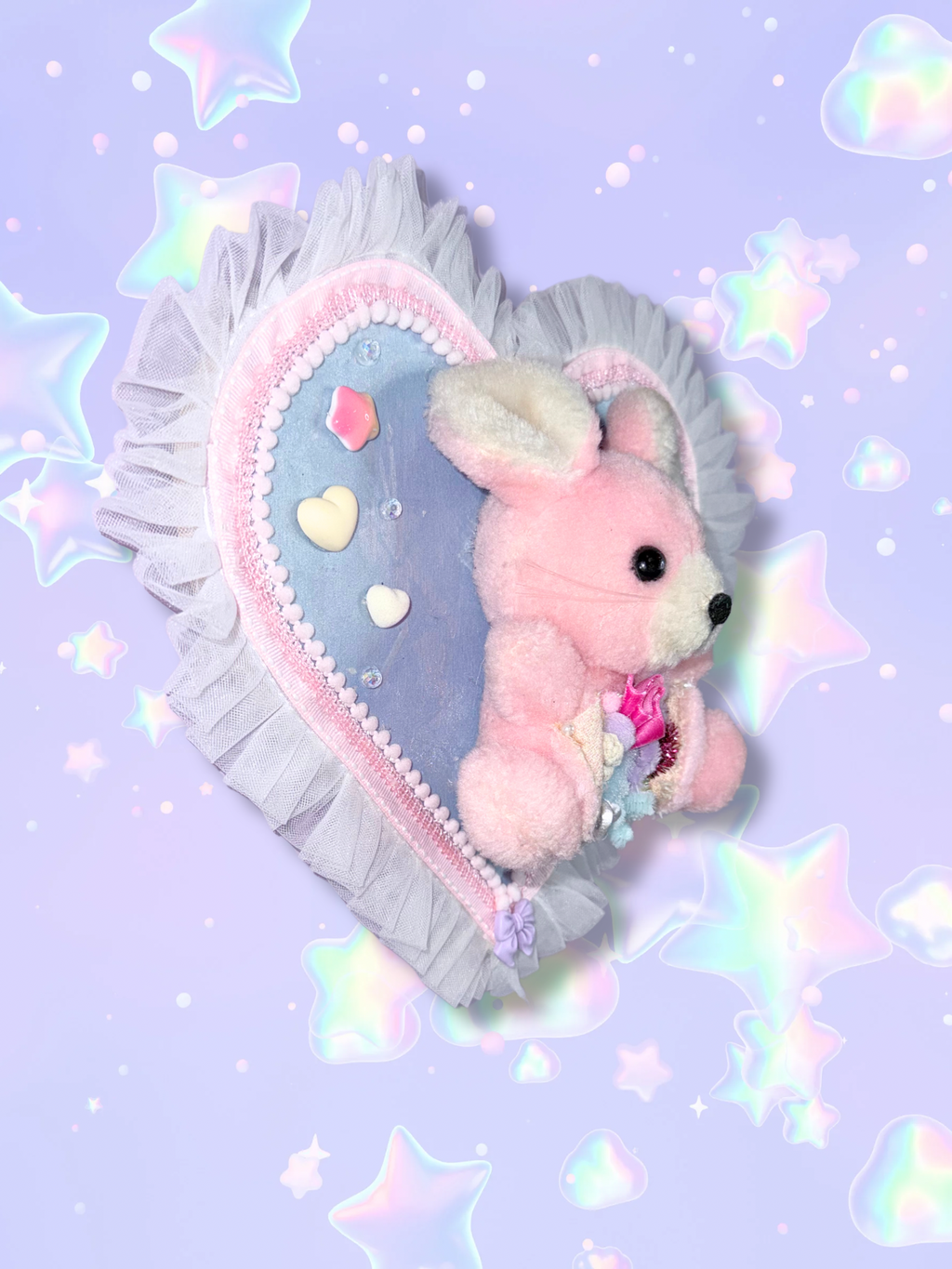 Adorrible plushie mounted taxidermy wall hanging featuring a soft, plush animal display for decorative interior decor.