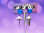Kawaii Cutie Earrings with HK Characters and Metal Charms - Adorrible