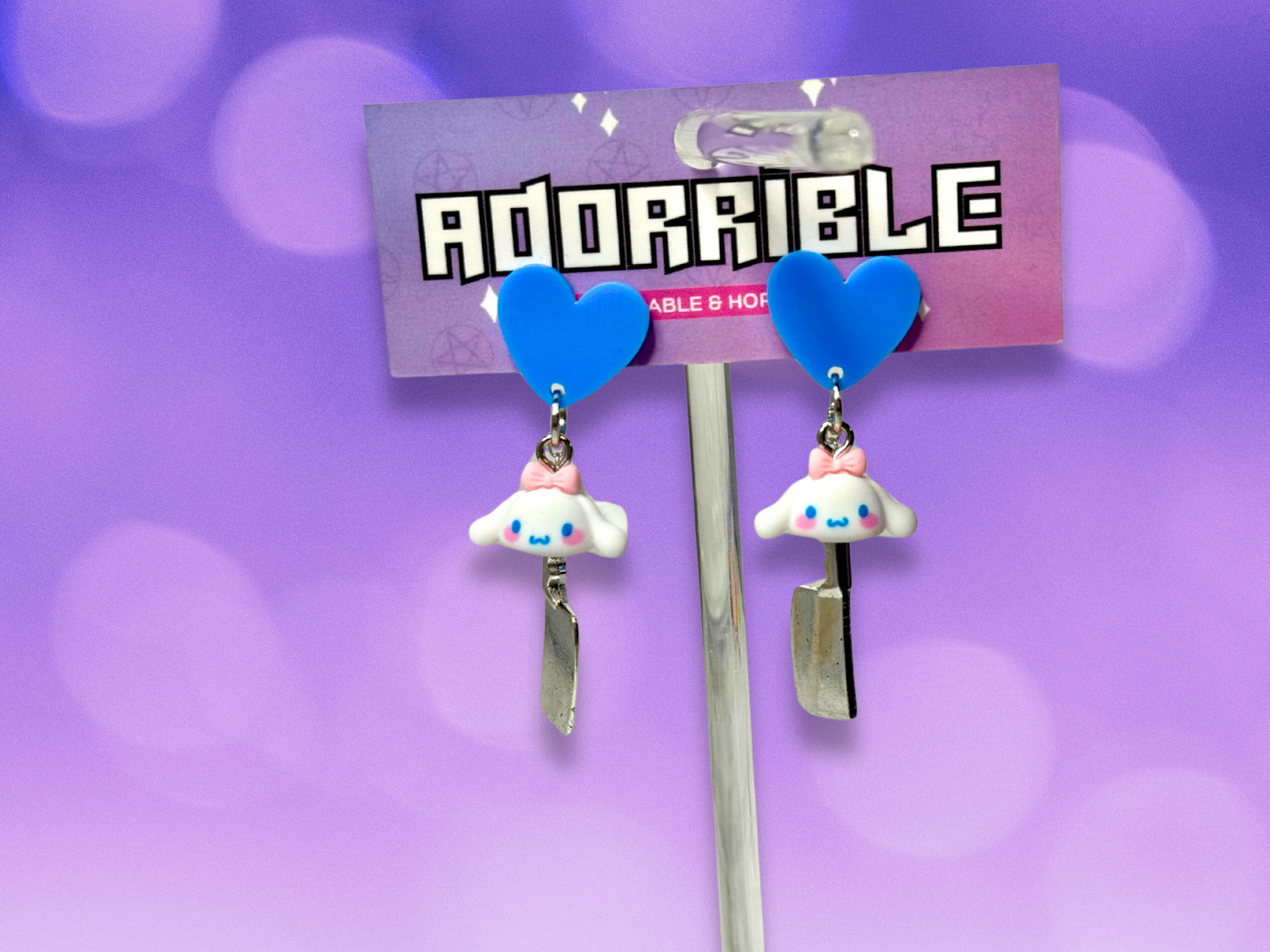 Kawaii Cutie Earrings with HK Characters and Metal Charms - Adorrible