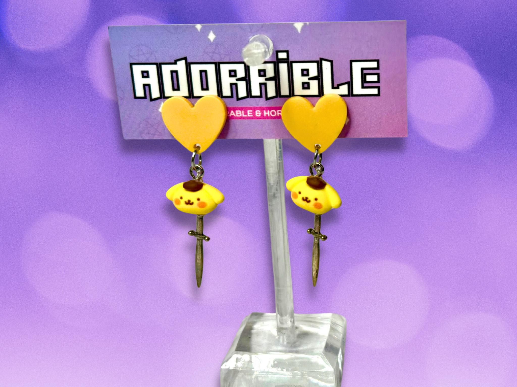 Kawaii Cutie Earrings with HK Characters and Metal Charms - Adorrible