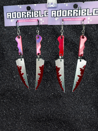 Dangle Daggers Acrylic Knife Earrings