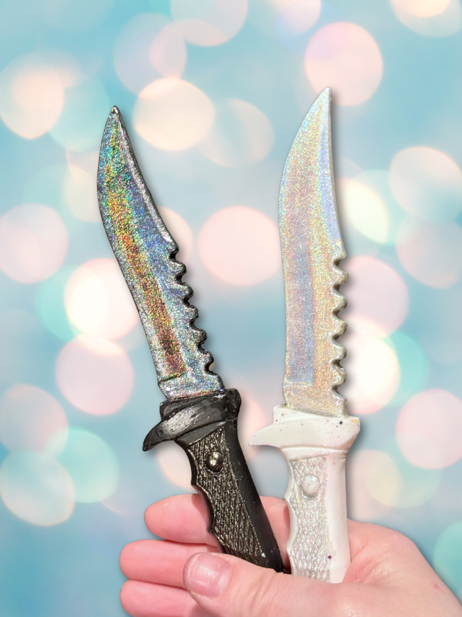 Holographic Glitter Decorative Resin Dagger - Adorrible