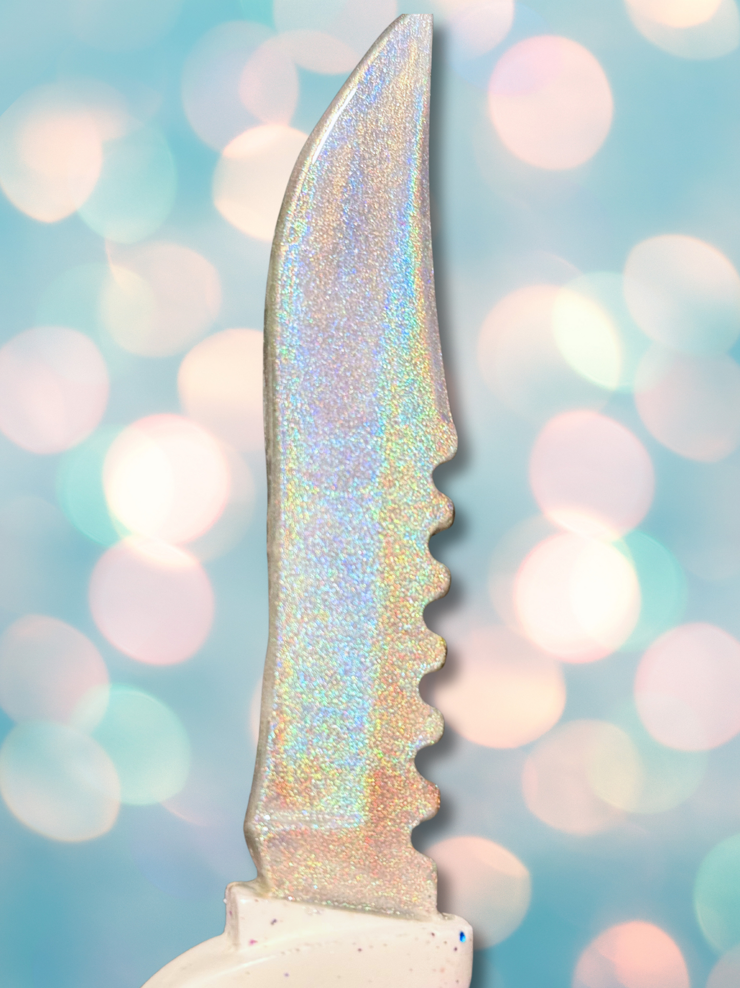 Holographic Glitter Decorative Resin Dagger