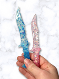 Iridescent Flake Decorative Fake Daggers - Adorrible