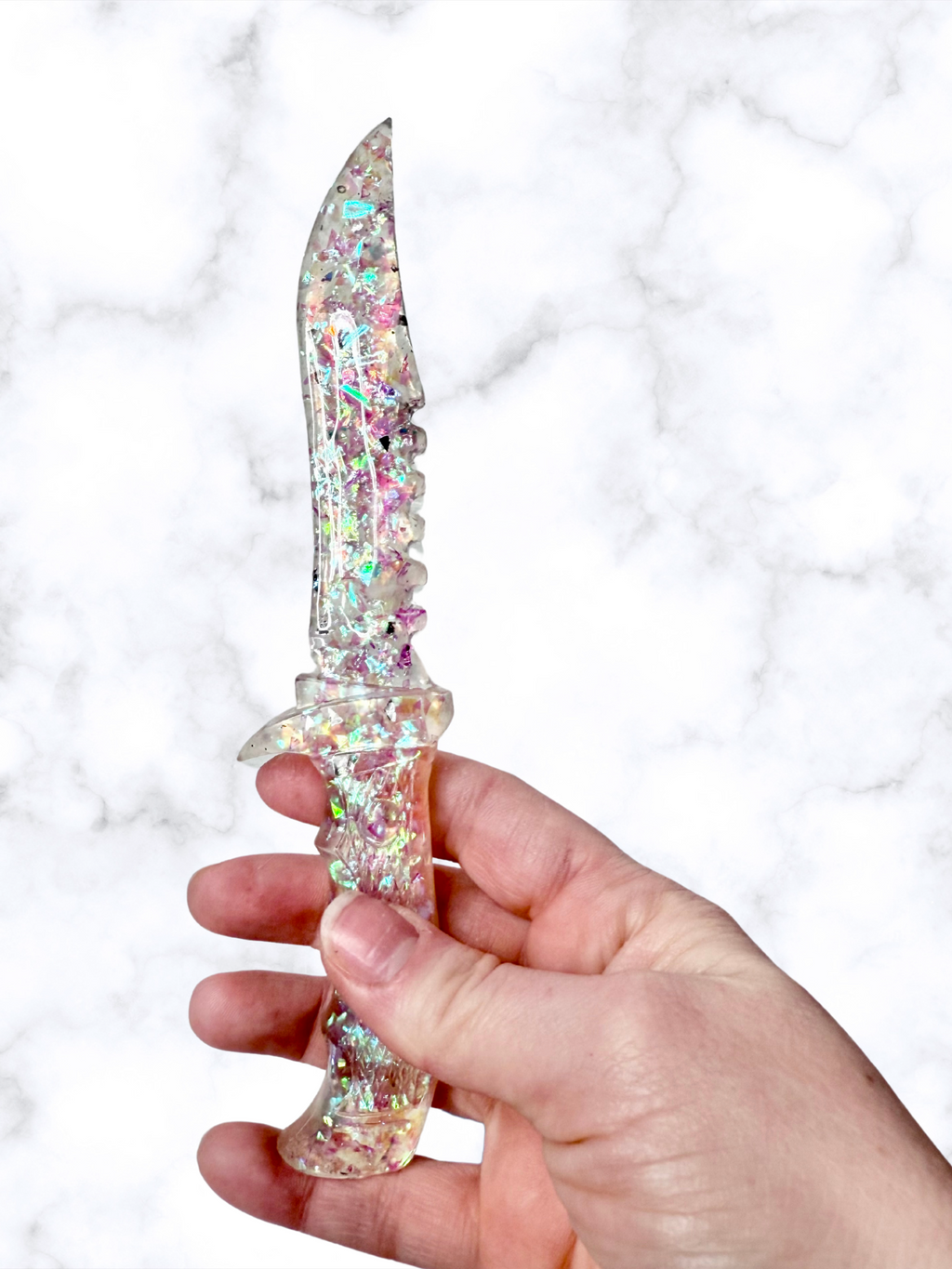 Iridescent Flake Decorative Fake Daggers