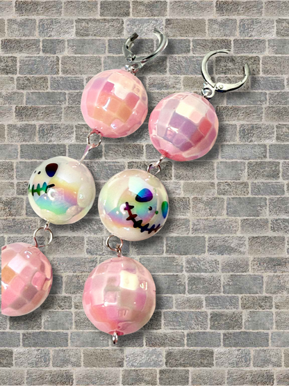 Spooky Sparkly Bead Dangle Earrings