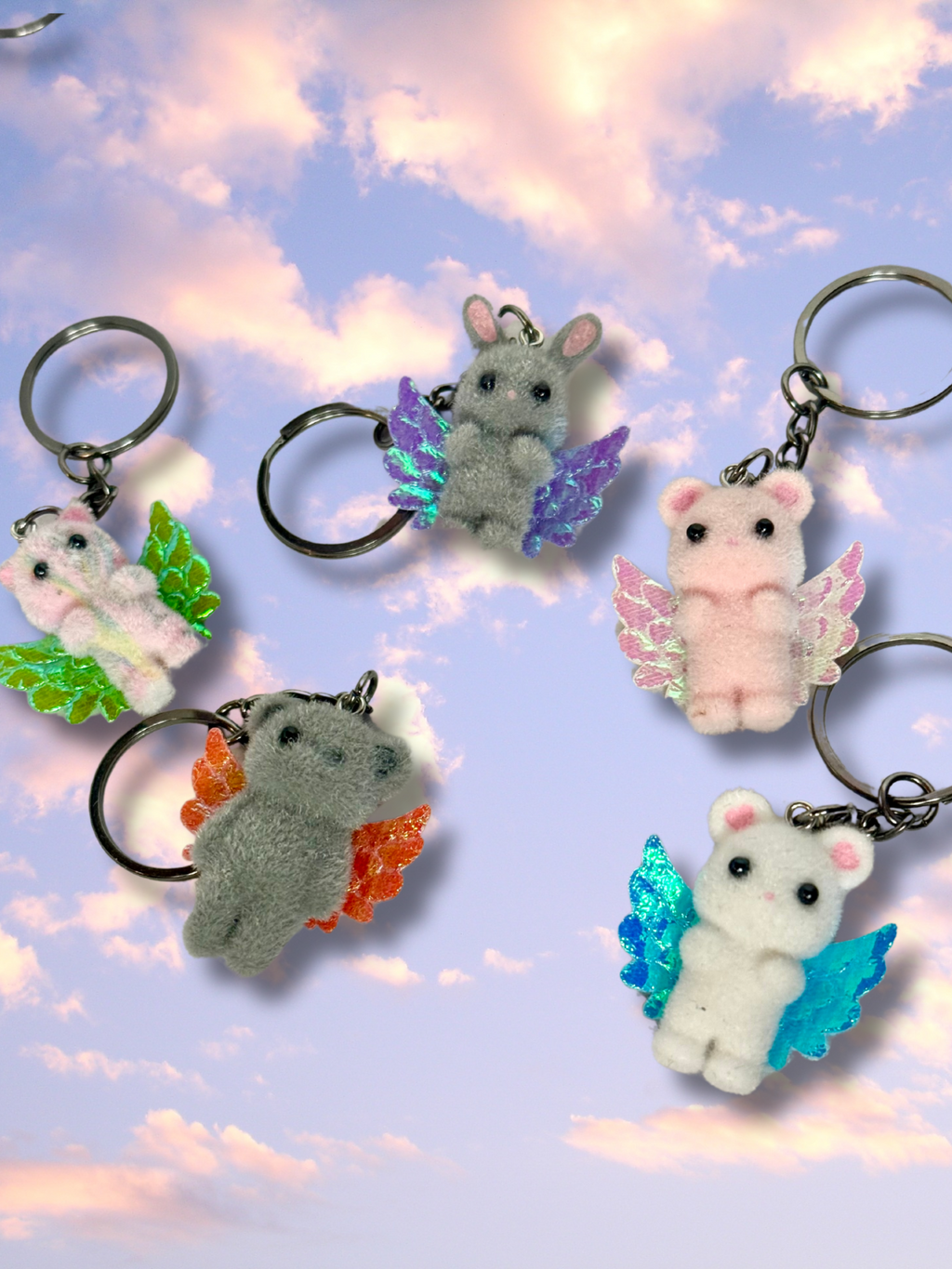 Cupid Cuties Animals with Wings Keychains - Adorrible