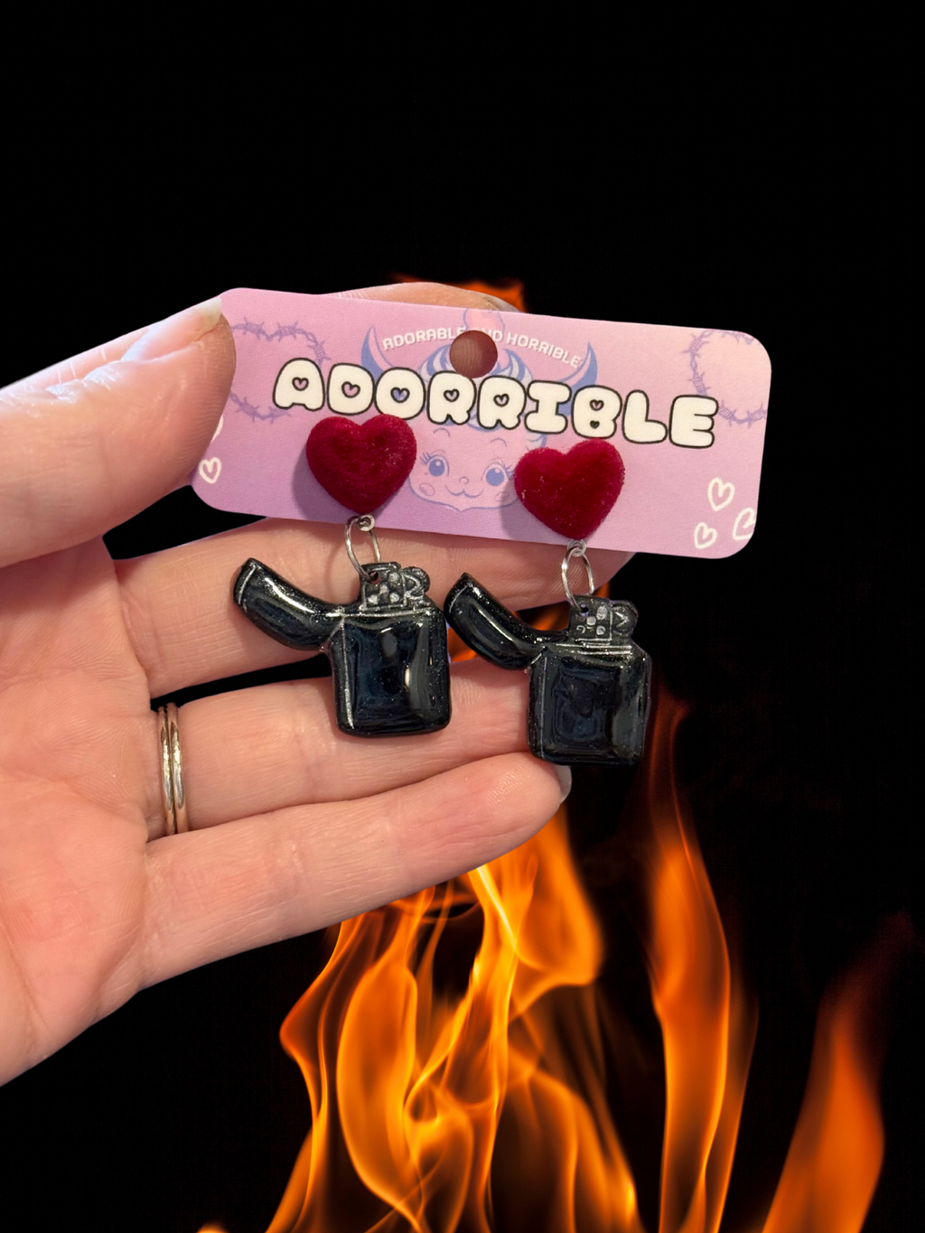 Light My Fire Polymer Earrings - Adorrible