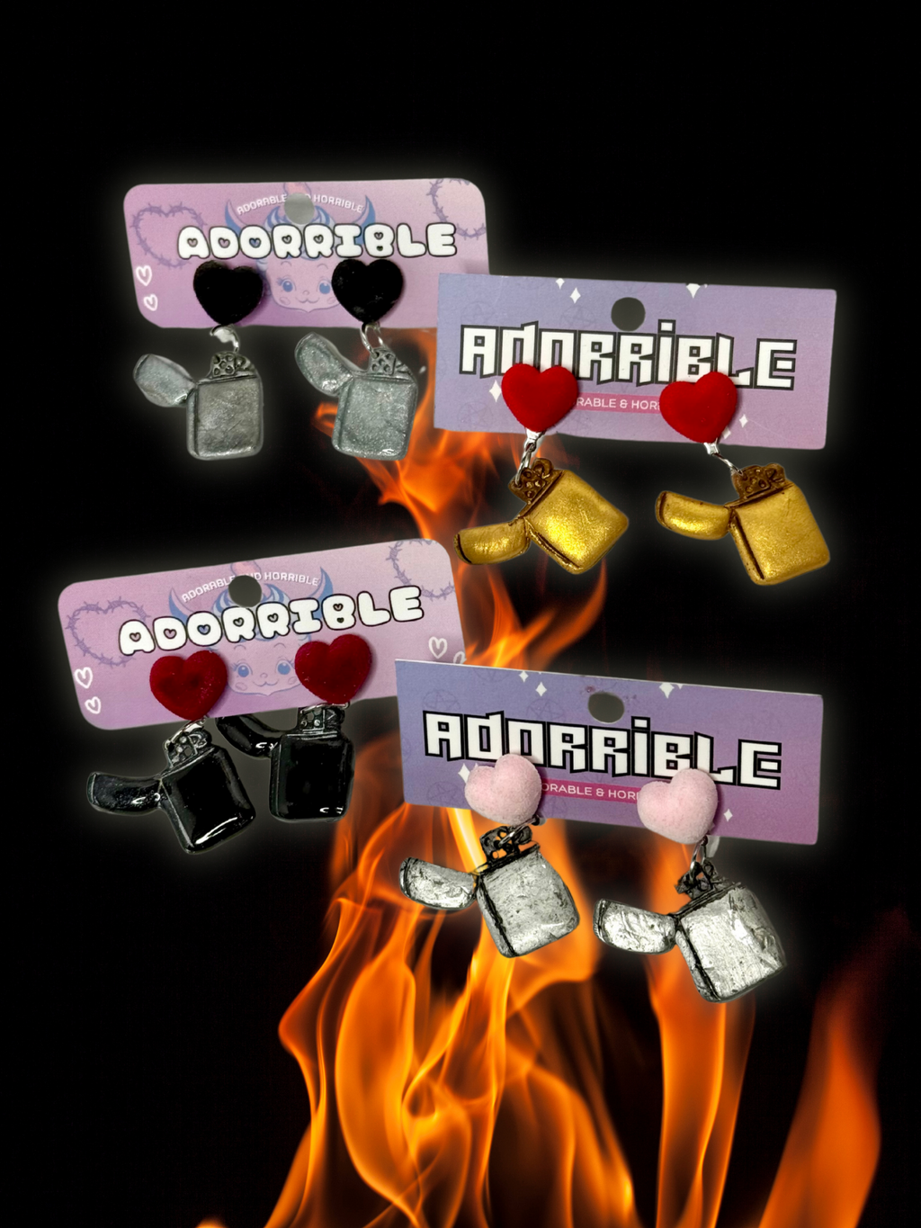 Light My Fire Polymer Earrings - Adorrible