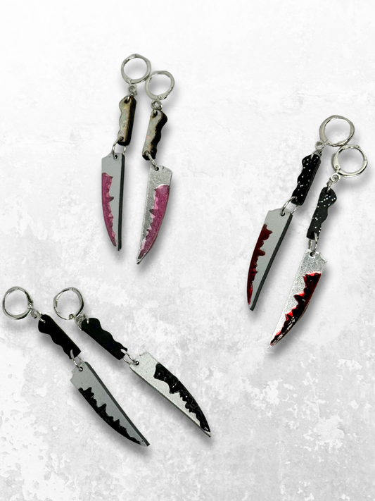 Dangle Daggers Acrylic Knife Earrings