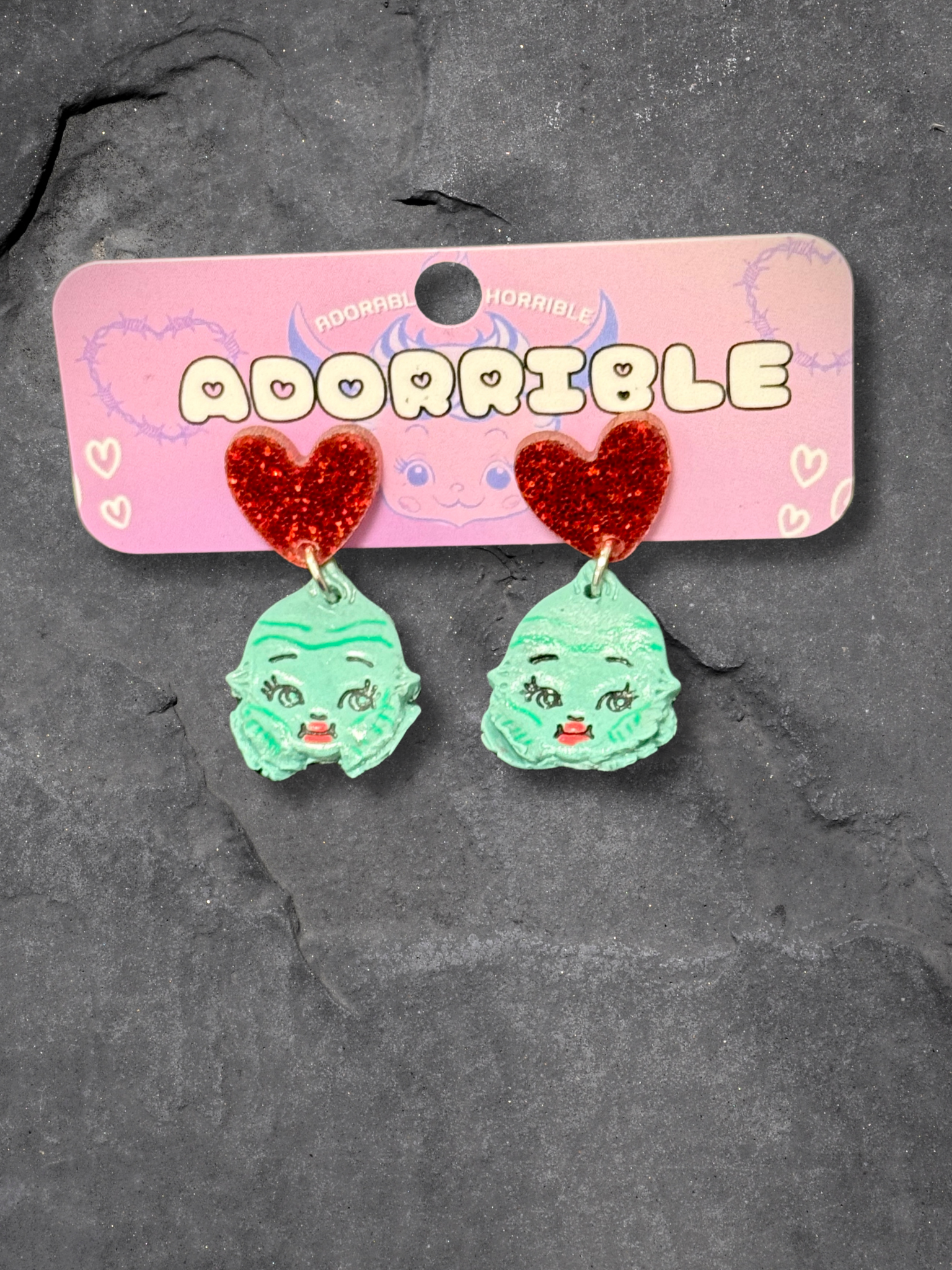 Mini Kewpie Monster Earrings - Adorrible