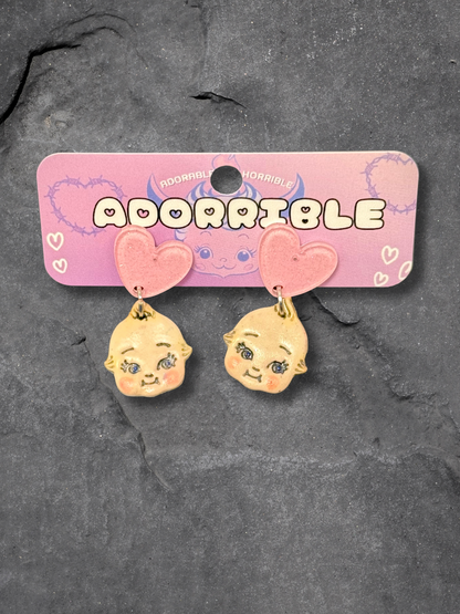 Mini Kewpie Monster Earrings