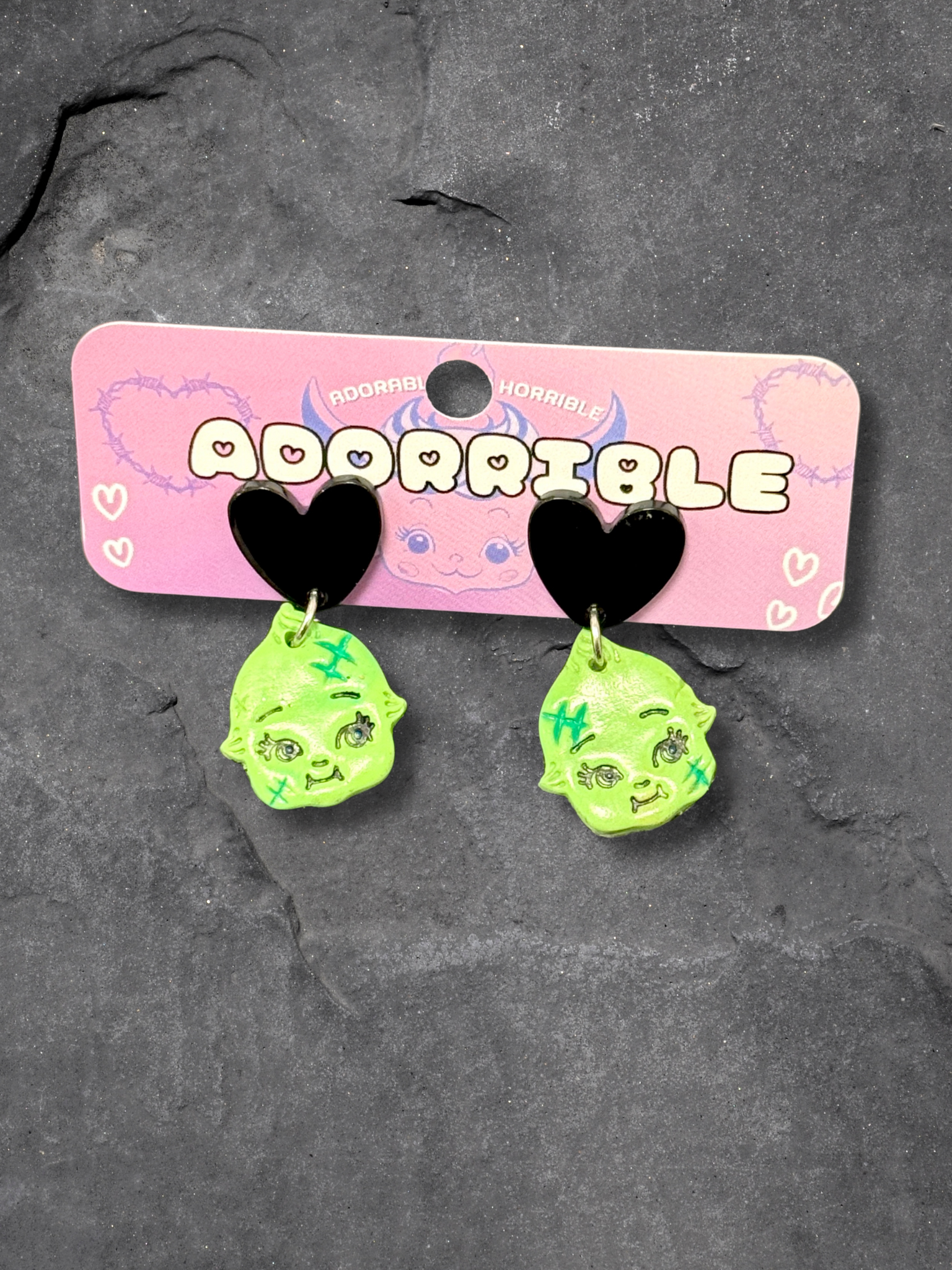 Mini Kewpie Monster Earrings - Adorrible