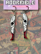 Slasher Killer Character Knife Shaped Dangle Earrings
