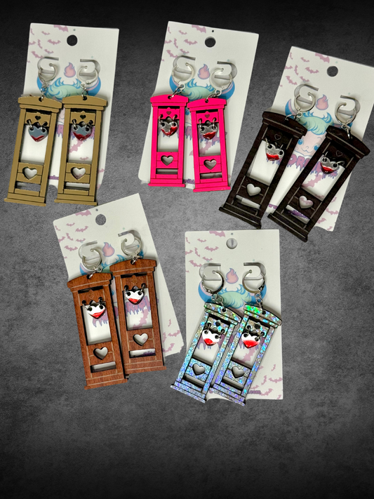 Heart Guillotine Earrings