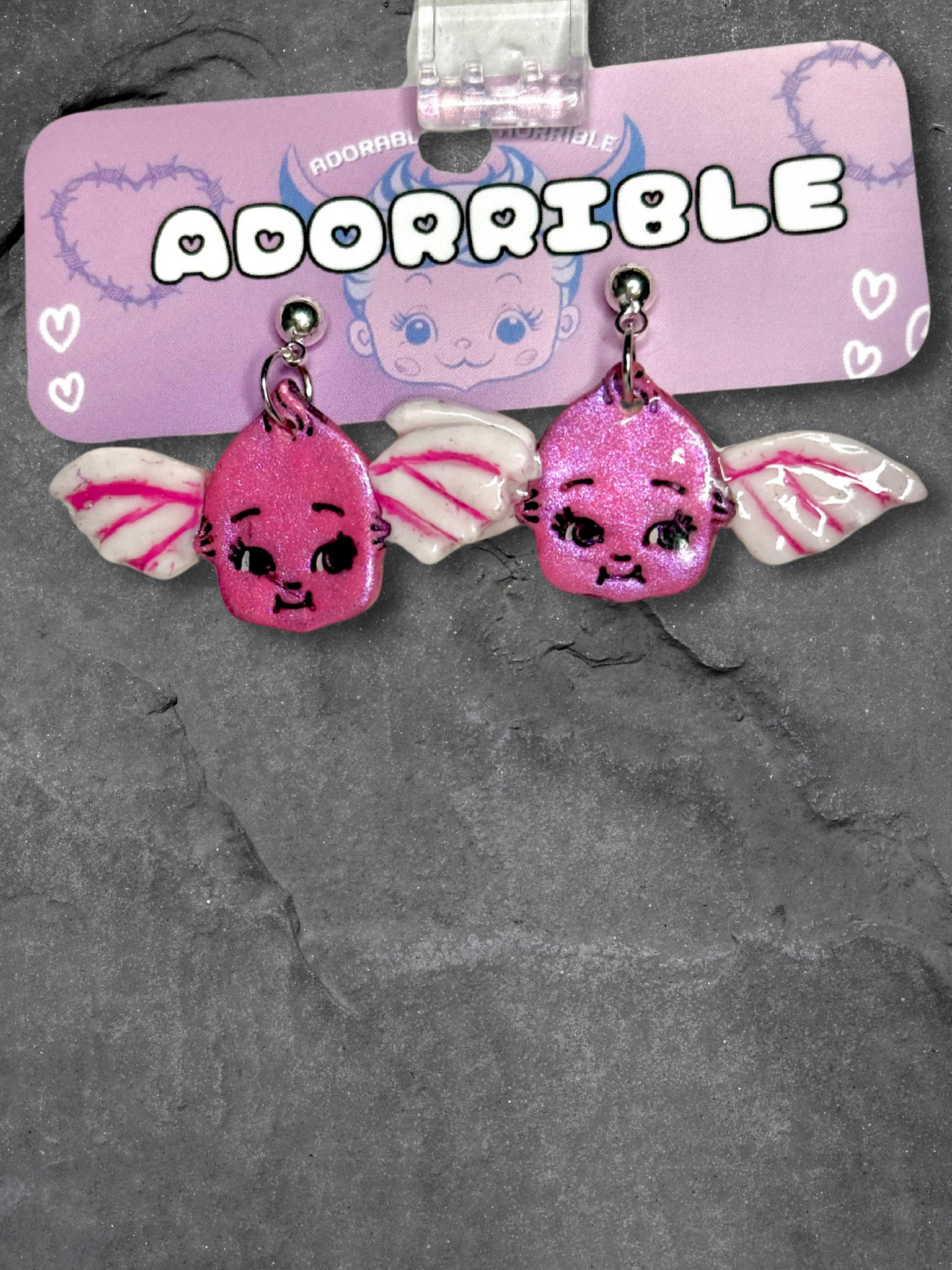 Mini Kewpie Monster Earrings - Adorrible