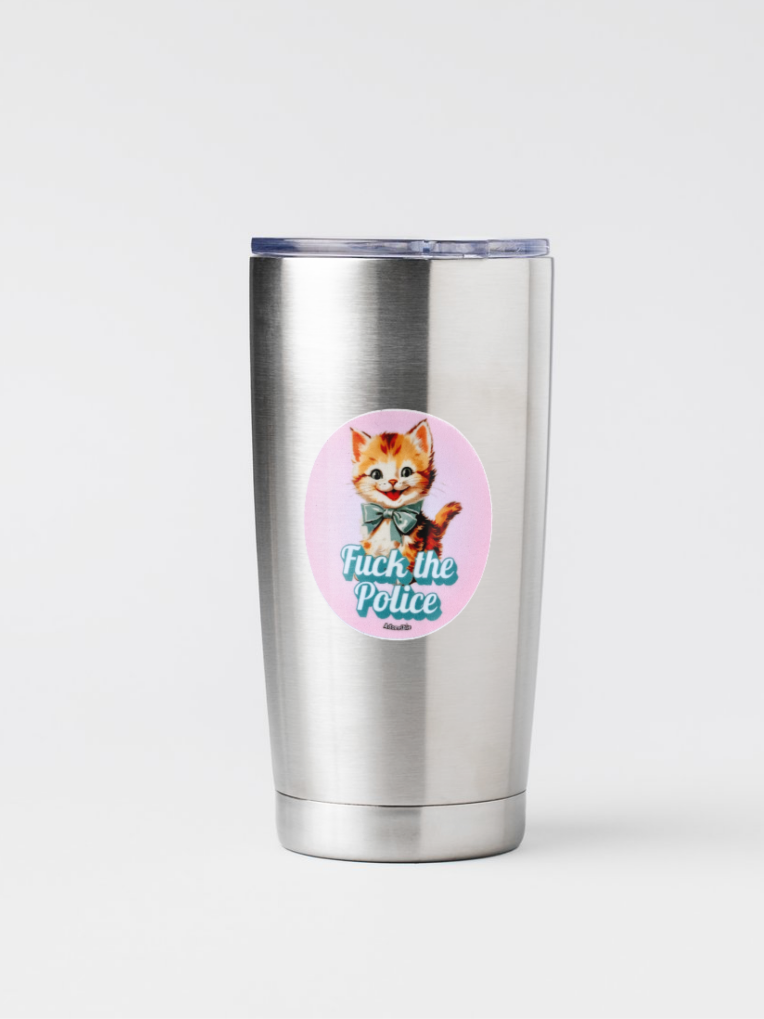 F the Police Kitty Sticker