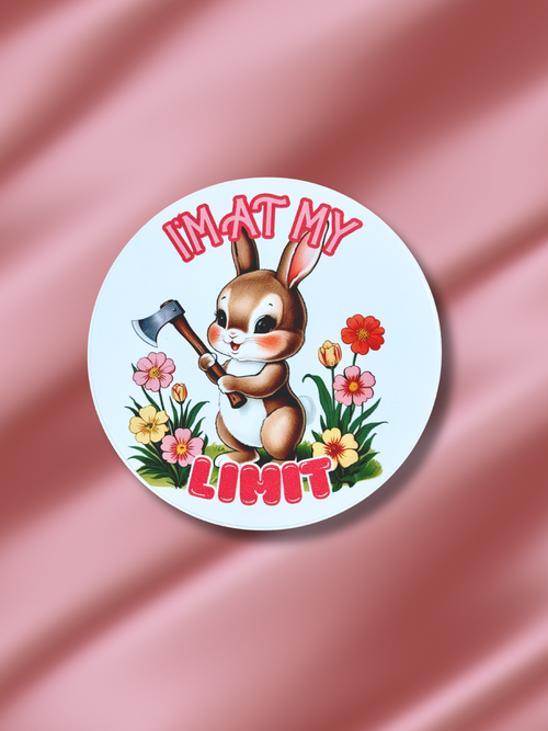 At My Limit Bunny Rabbit Sticker
