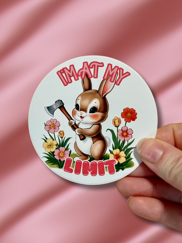 Cute sassy bunny sticker with a funny saying, perfect for adding charm and personality to your messages