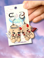 Angel vs Devil Kewpie Baby Doll Earrings