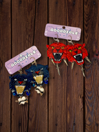 Tiger Earrings with Dangle Charms - Adorrible