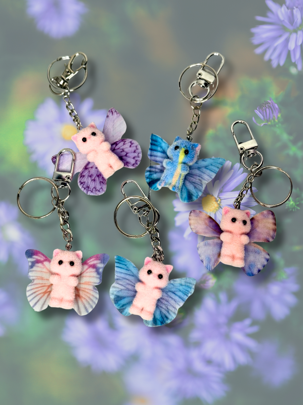 Butterfly Wing Cat Keychains - Adorrible