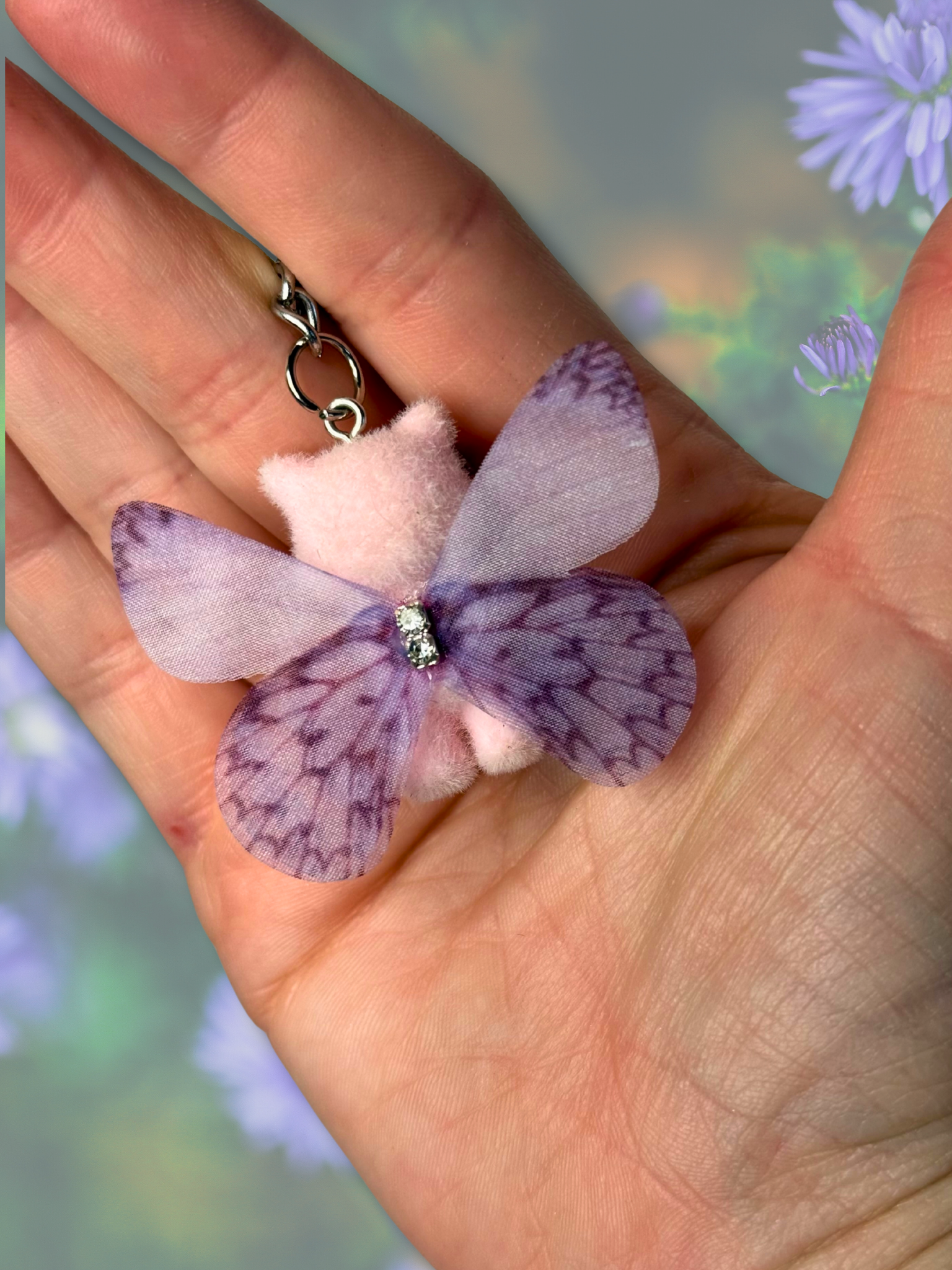 Butterfly Wing Cat Keychains - Adorrible