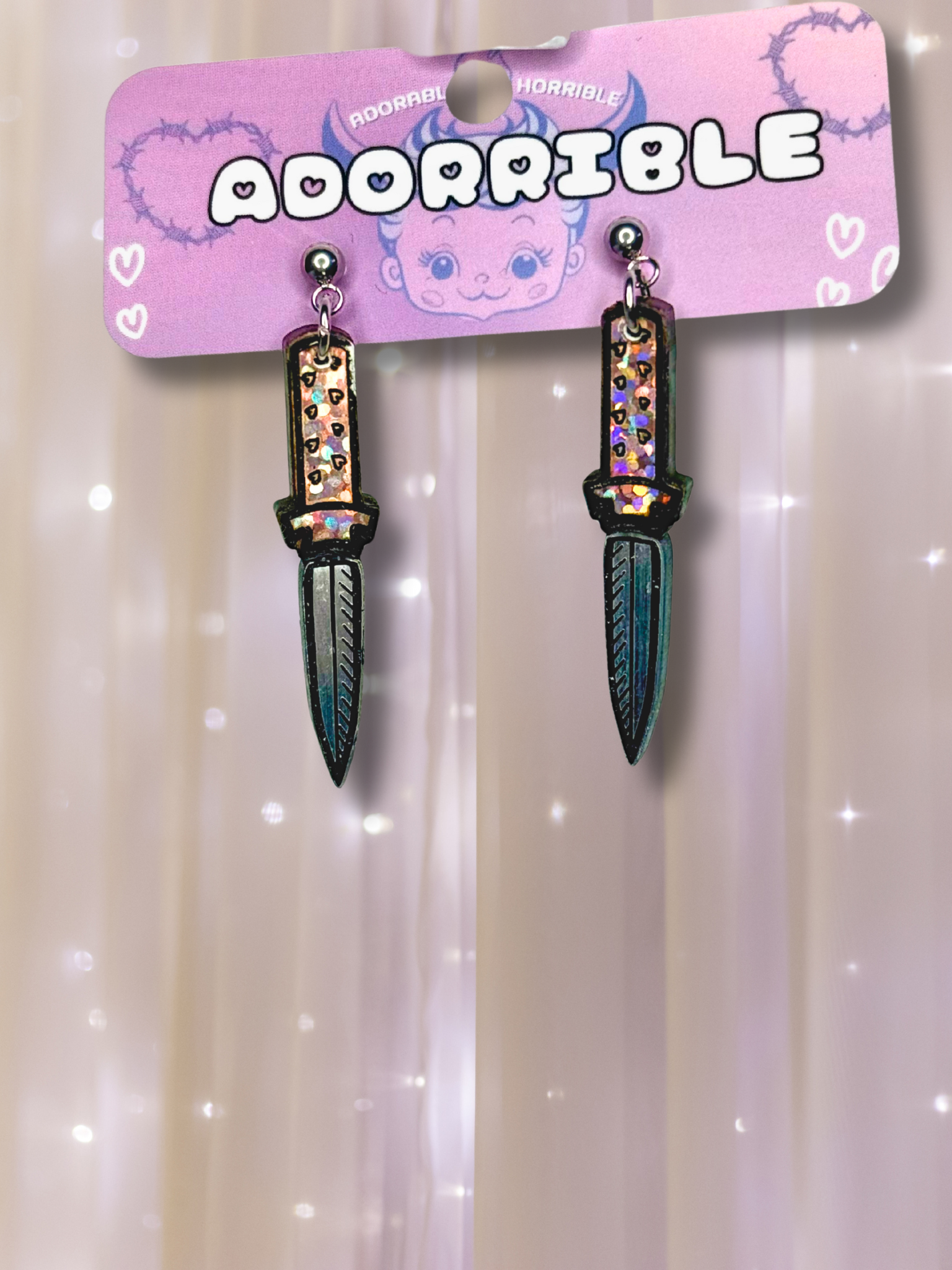 Dainty Dagger Tiny Knife Earrings