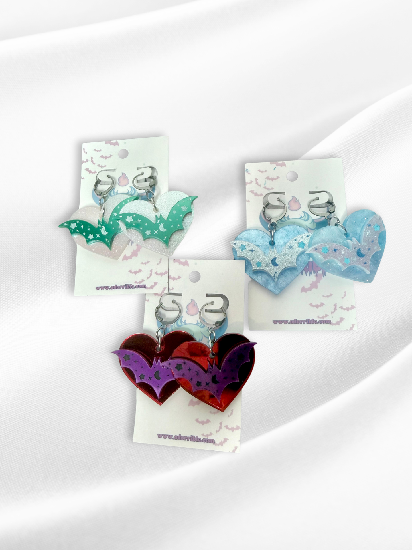 Batty Heart Earrings