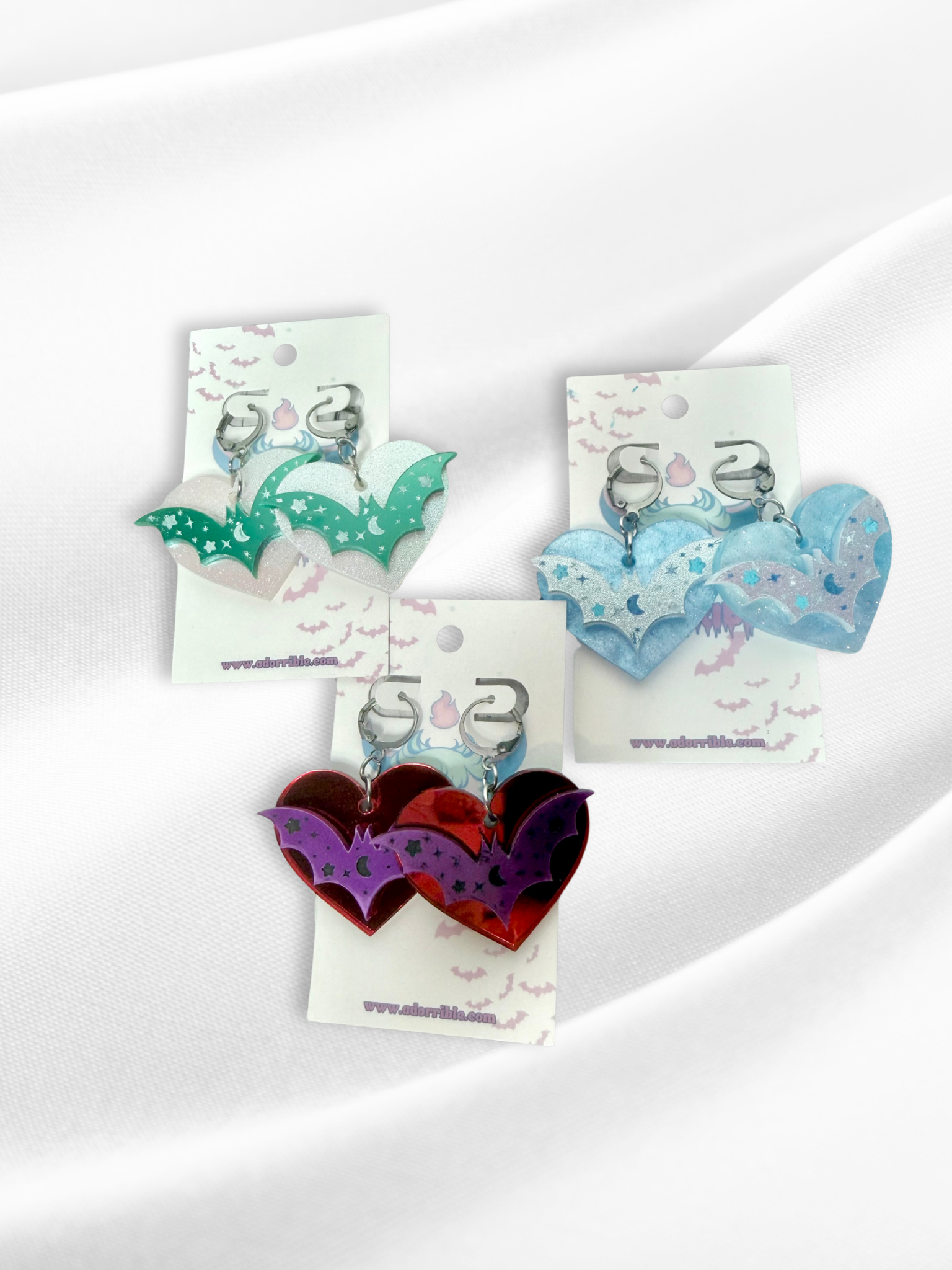 Batty Heart Earrings