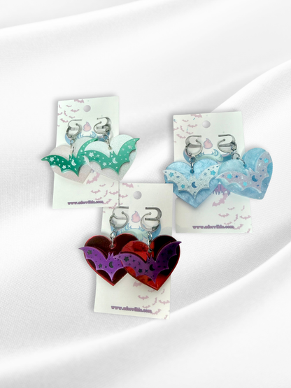 Batty Heart Earrings