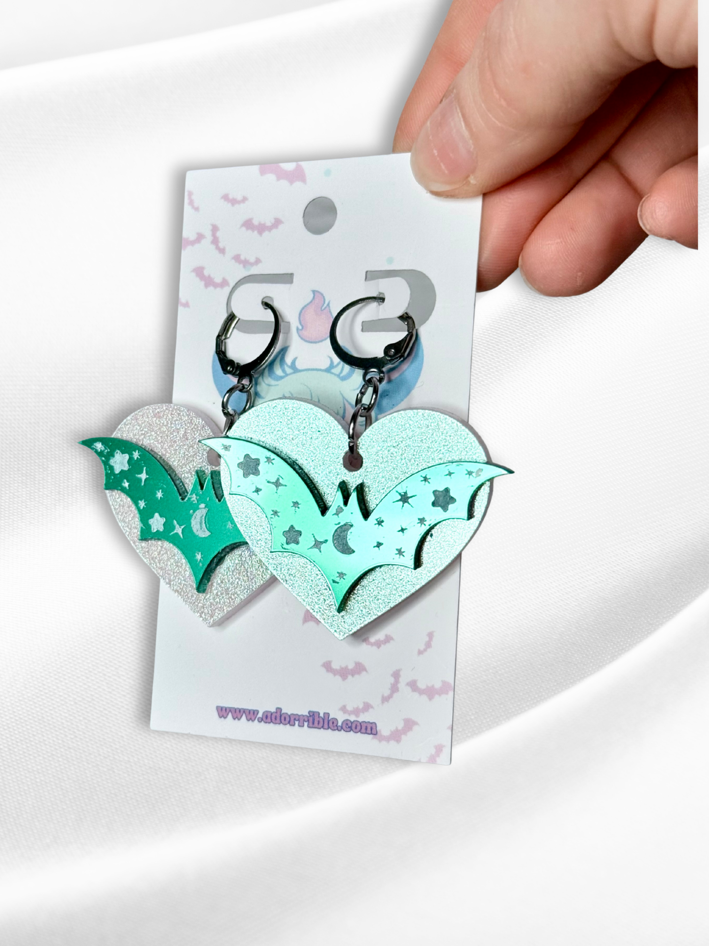 Batty Heart Earrings