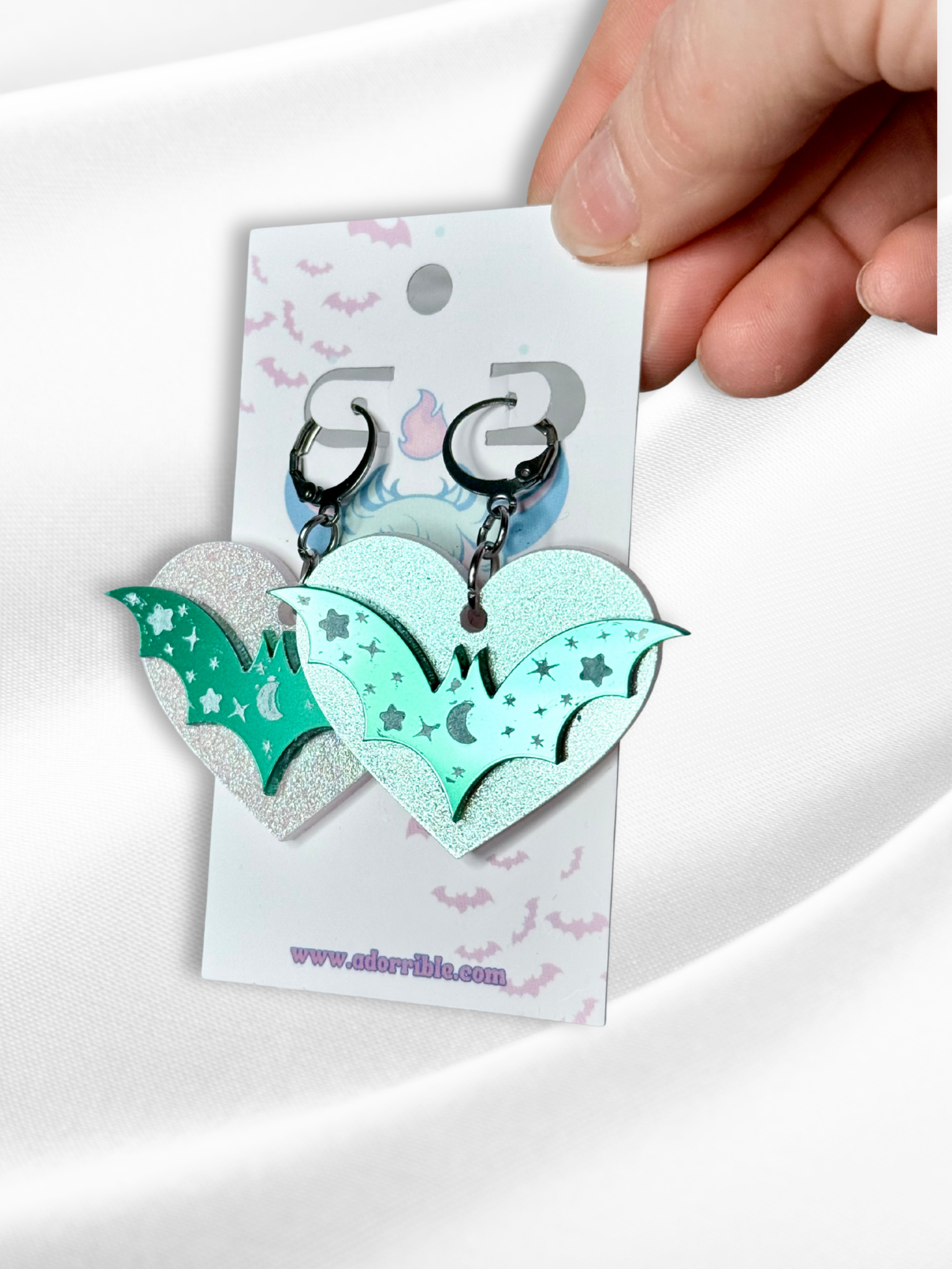 Batty Heart Earrings