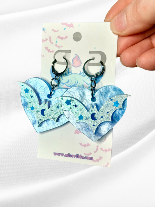 Batty Heart Earrings