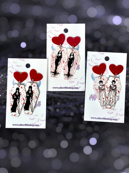 Halloween Hotties Coffin Earrings