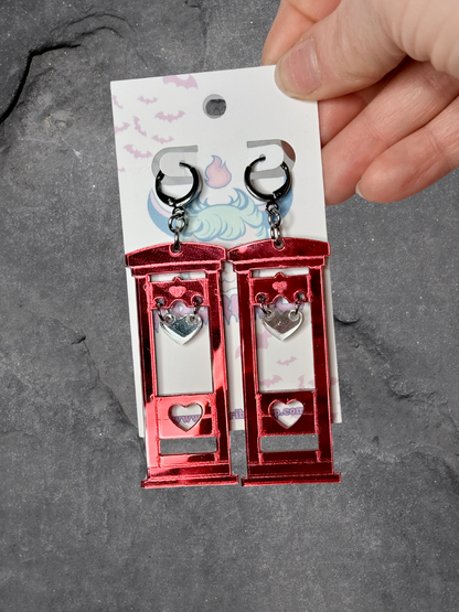 Heart Guillotine Earrings
