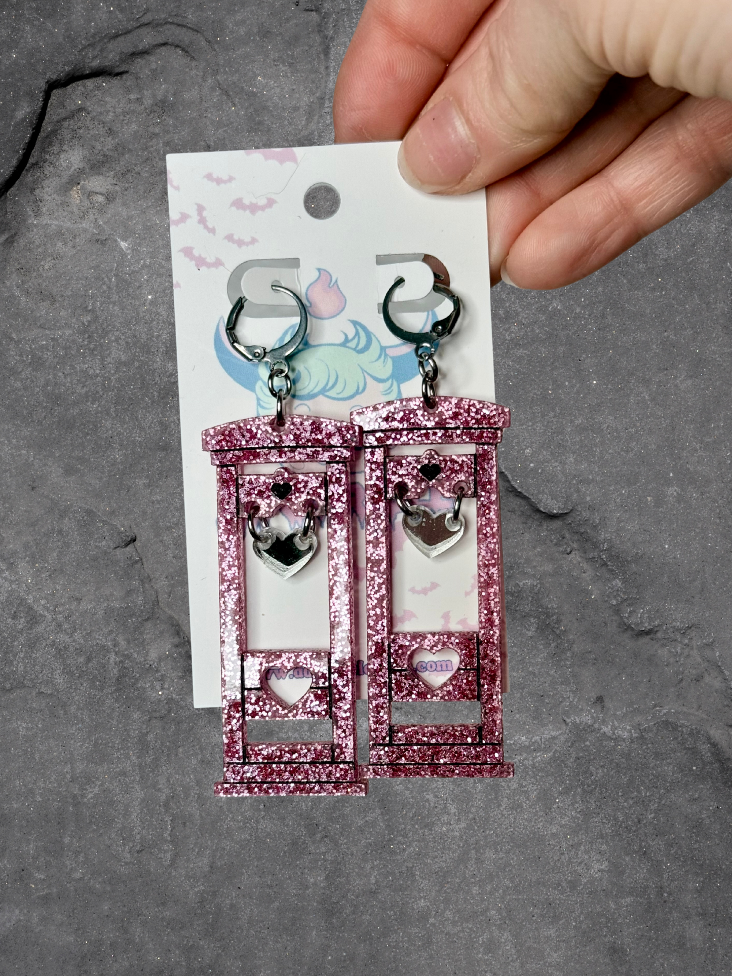 Heart Guillotine Earrings