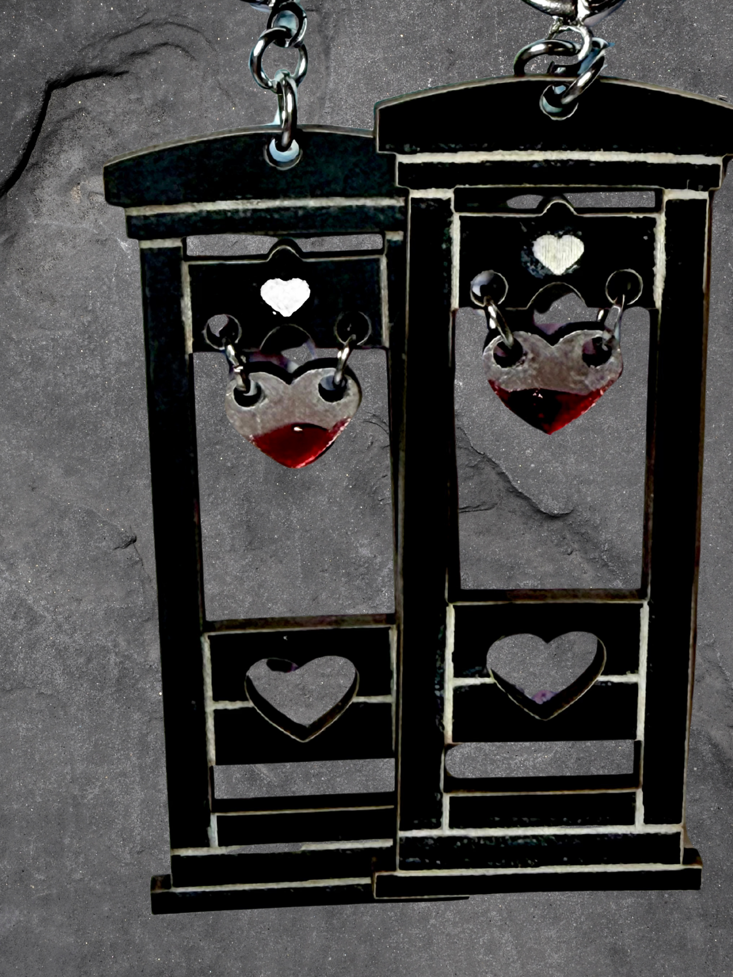 Heart Guillotine Earrings
