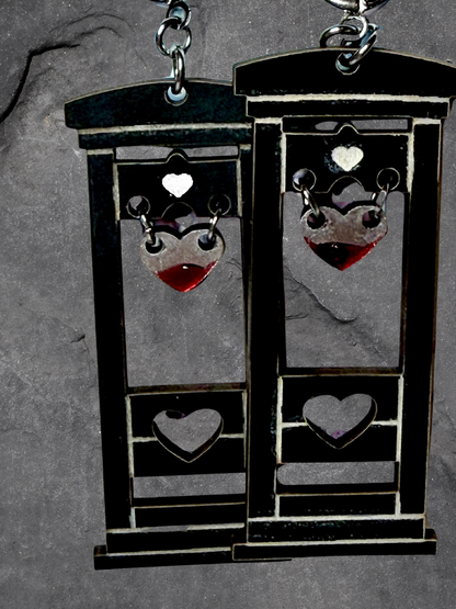 Heart Guillotine Earrings