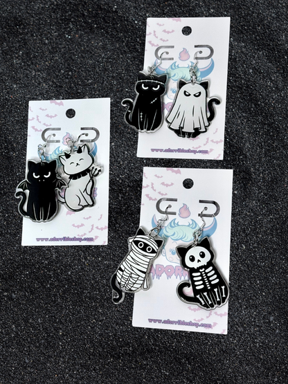 Halloween Kitty Earrings