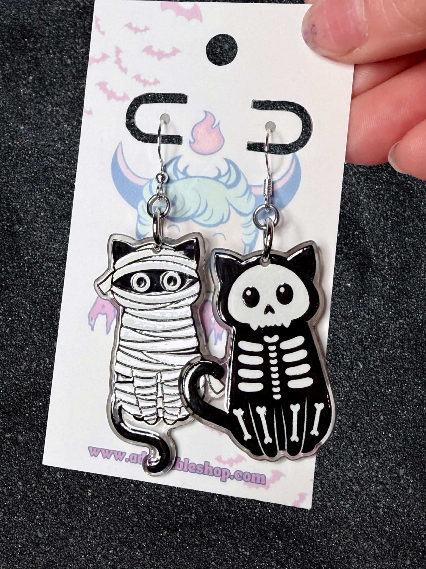 Halloween Kitty Earrings