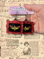 Death’s Head Moth Framed Earrings - Adorrible