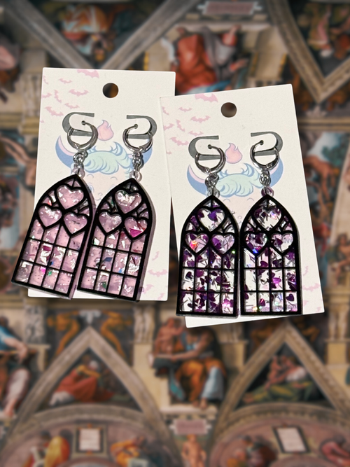 Elegant cathedral-inspired earrings showcasing intricate design perfect for stylish accessories