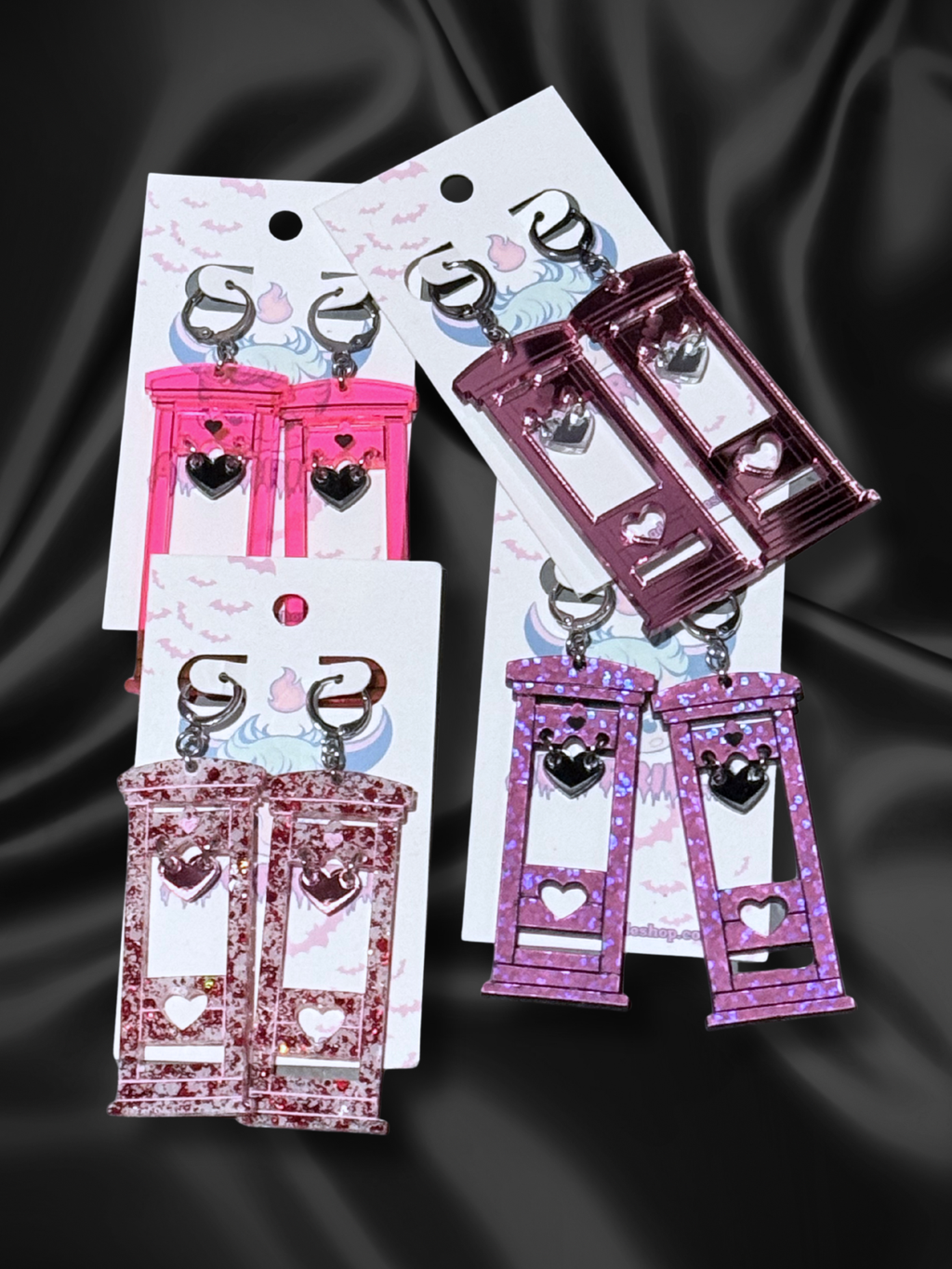 Heart Guillotine Earrings - Adorrible